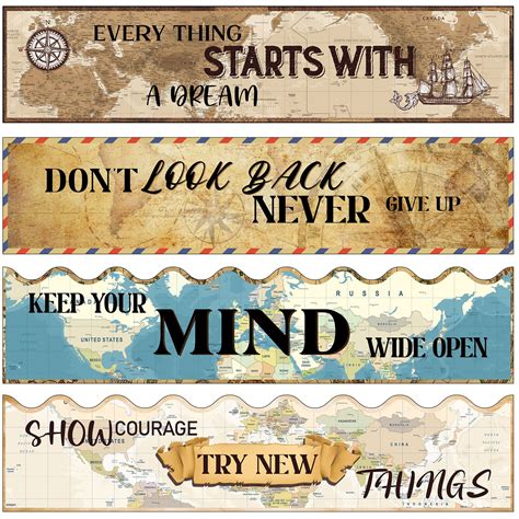 Buy 65 Feet Theme Classroom Bulletin Board Border Bulletin Board ...