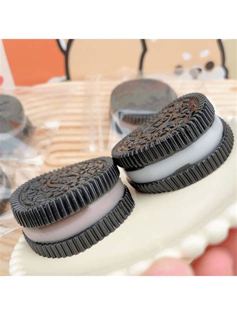 New Squishy Biscuit Anti-Stress Toy, Realistic TPR Fidget Food Toy ...