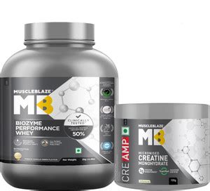MUSCLEBLAZE Biozyme Performance Whey Protein Powder & Micronised ...