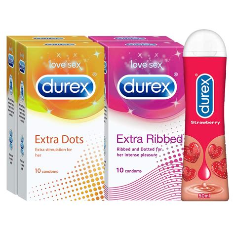 Buy Pleasure Packs (Durex Extra Dots 10s, Extra Ribbed 10s, Extra Dots ...