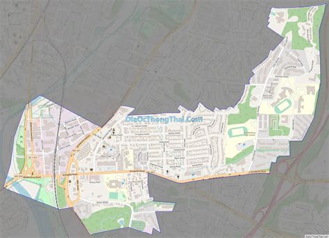 Map of Bladensburg town, Maryland - Thong Thai Real