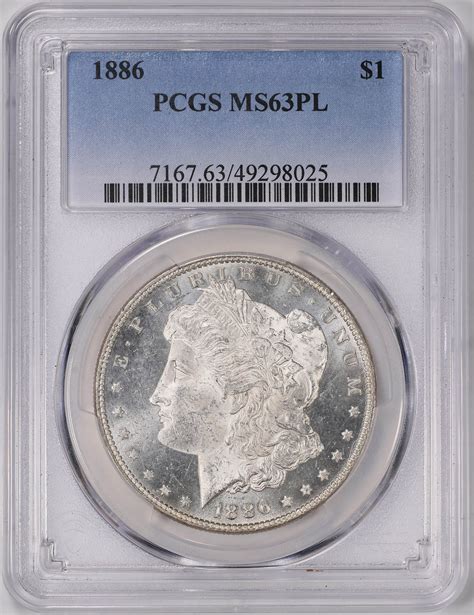 1886 Morgan Silver Dollar PCGS MS-63 PL (Item 1676964 ...