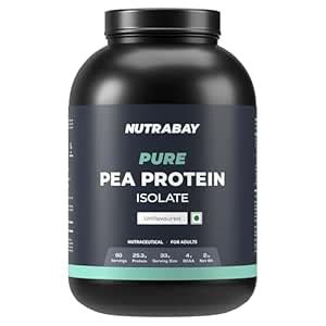 Nutrabay Pure Pea Protein Isolate | 25.3g Protein, 4g BCAA| 1 ...
