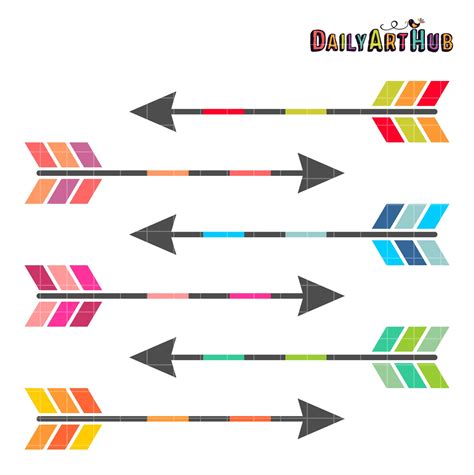 Colorful Arrows Clip Art Set – Daily Art Hub // Graphics, Alphabets & SVG