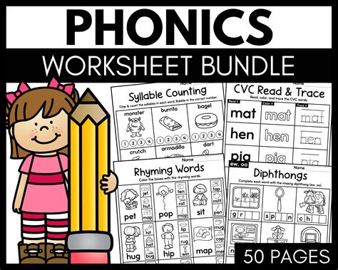 Phonics Worksheets Kindergarten - Phonics Printables - Etsy