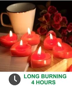 AFAST Romantic Heart Shaped Tea Light Candle Candle Price in India ...