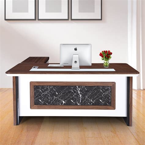 Royaloak Tulip Boss Table with High Gloss Finish 1.8M-Brown : Amazon.in ...