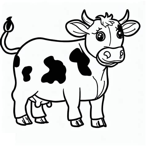 Cow Colouring Pic