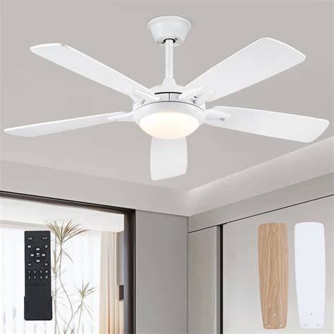 Kviflon 52 Inch Ceiling Fans with Lights and Remote, Modern Indoor ...