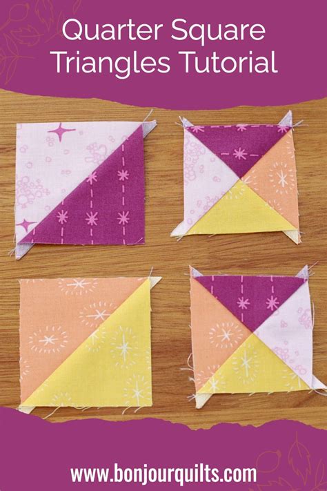 How to Use a Quarter Square Triangle Ruler for Quilting 的图像结果