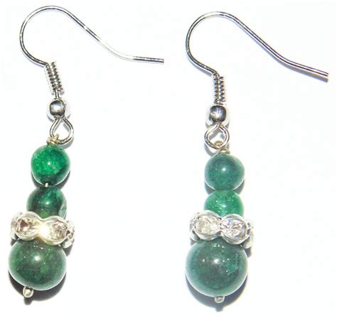 Green Jade beads earrings – Devshoppe