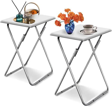 Garden 4 you Folding TV Tray Table,TV Dinner Table with Sturdy MDF Top ...
