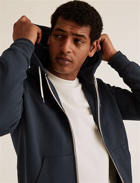 Buy Heavyweight Zip Up Hoodie at Marks & Spencer