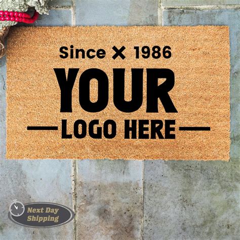 Your Logo Here Personalized Doormat, Custom Design Door Mat, Front Door ...