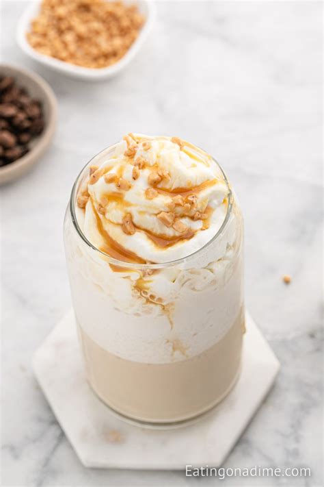 Caramel Ribbon Crunch Frappuccino Recipe - Eating on a Dime