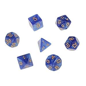 Imported 7pcs Multi Sided Dice TRPG Games Dungeons & Dragon D4-D20 ...