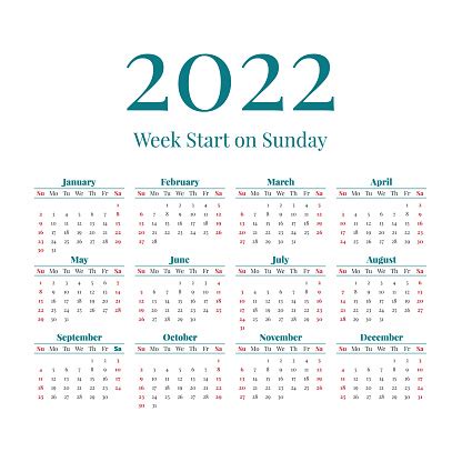 単純な 2022 年のカレンダー - 2022年のベクターアート素材や画像を多数ご用意 - iStock