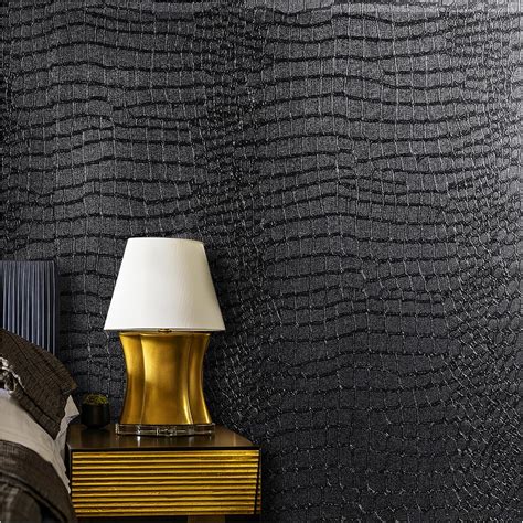 Kimhan Black Peel and Stick Wallpaper - Removable Crocodile Self ...