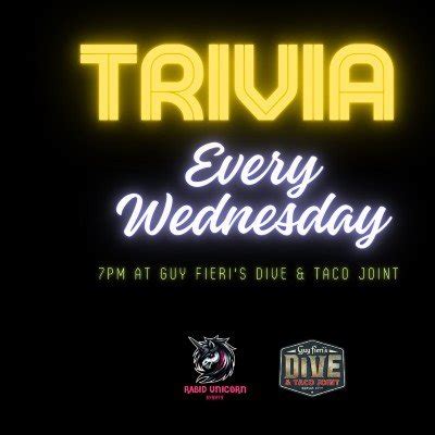 Trivia at Guy Fieris Dive & Taco Joint Tickets, Guy Fieri's Dive & Taco ...