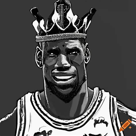 Lebron james wearing a crown on Craiyon