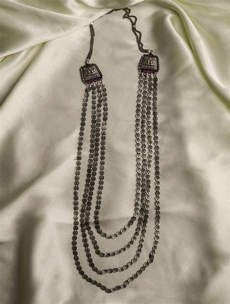 Buy Pure Silver Traditional Maharashtrian Neckpiece - Pohe Haar (4 ...