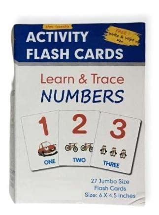 Buy Plutofit Numbers Flash Cards for Kids, Non Tearable Re-usable ...