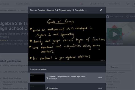 Image result for Algebra 2 Video Course