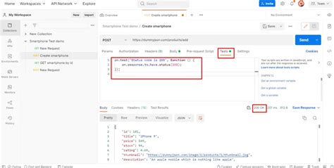 Postman Postal API Test 的图像结果