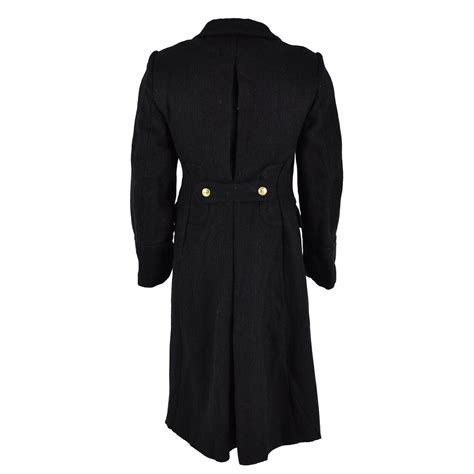 Men's Soviet Russian Army Overcoat – Long Black Wool Military Officer ...