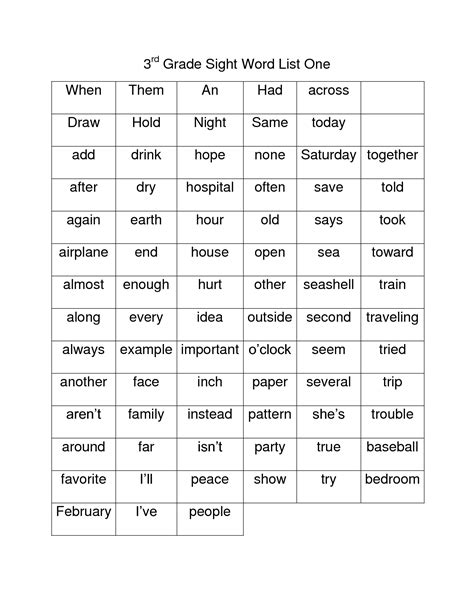 3Rd Grade Spelling Words Printable - Printable Board Games
