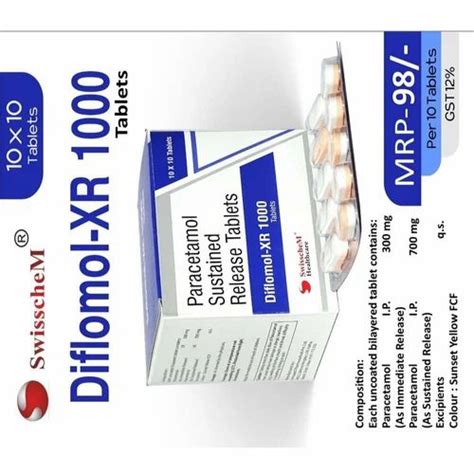 Pharmaceutical Tablets1 - Paracetamol Sustained Release Tablets 1000 Mg ...