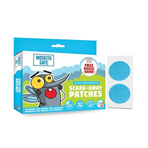 Moskito Safe Scare Away Natural Mosquito Repellent Patches (10+2) Patc ...