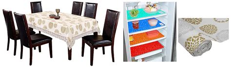 Buy Kuber Industries 6 Seater Dining Table Cover 60"x90" (Cream ...