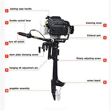 HANGKAI Outboard Motor,4HP 4 Stroke 52CC Outboard India | Ubuy