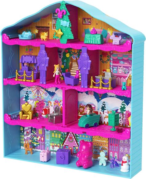 Polly Pocket - Advent Calendar with Dolls, Gingerbread House Playset ...