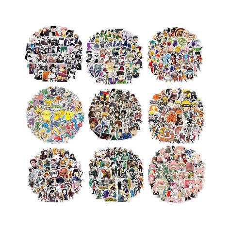 Buy 450Pcs Anime Stickers Mixed Pack,Anime Mixed Stickers,Vinyl ...