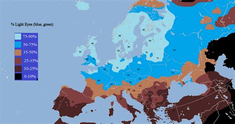Image result for Eye Color Map Europe