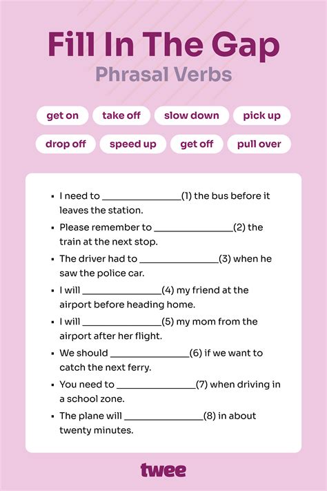 Engaging Fill-in-the-Gap Activity to Practice Phrasal Verbs in 2025 ...