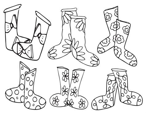 Sock Coloring Page