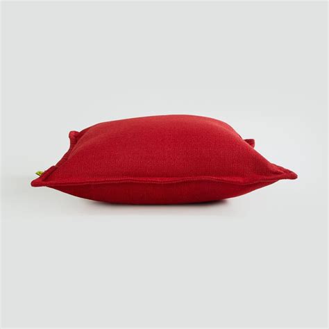 Buy Aspen Red Solid Woven Filled Cushion - 40x40cm from Home Centre at ...