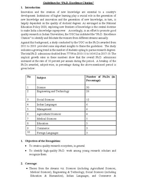 1797652 PhD Excellence Citation Guidelines for UGC Recognition - Studocu