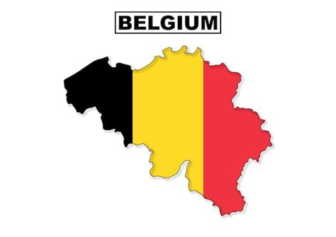België vector vlag kaart | Premium Vector