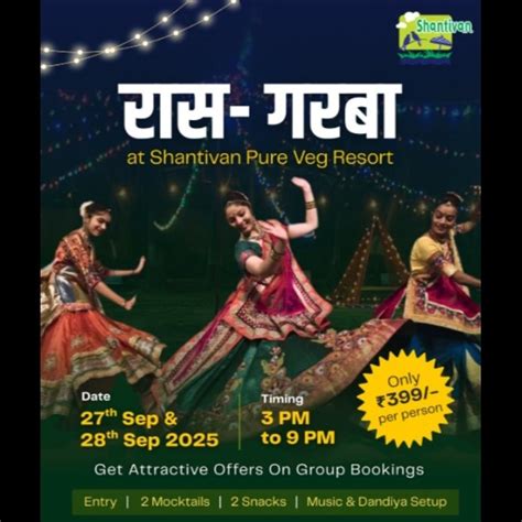 Garba is a form of Circle dance and Social da | Shantivan Picnics