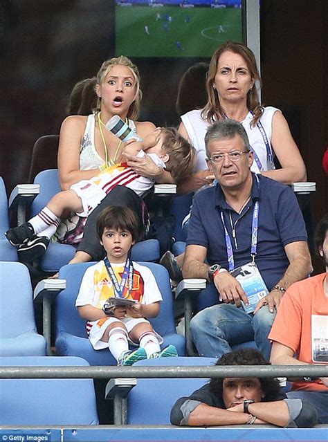 A very emotional Shakira watches husband Gerard Pique crash out of Euro ...