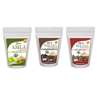 OEHB Amla,Reetha and Shikakai Powder Each 50g : Amazon.in: Beauty