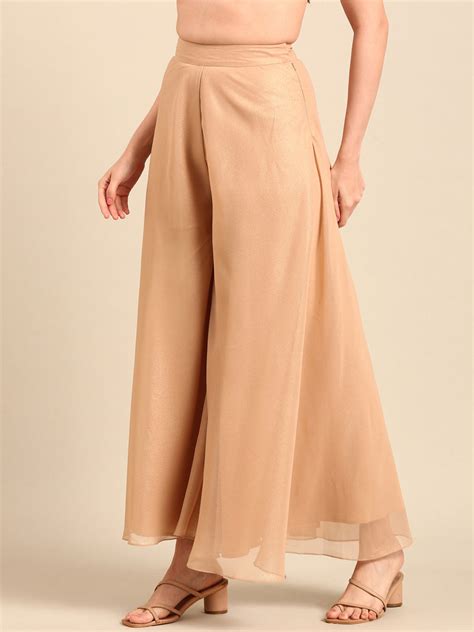 De Moza Women Ethnic Wear Palazzo-Gold