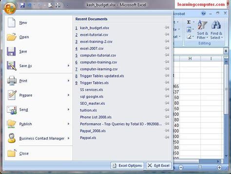 Image result for Excel 2007 Functions