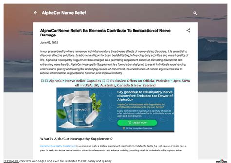AlphaCur Nerve Relief: A Comprehensive Review of Its Benefits and ...