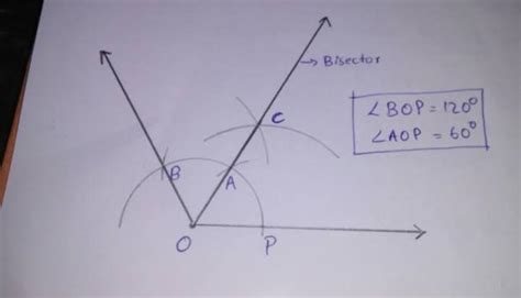 Draw an angle of 120° and bisect. please draw and show it how to draw ...