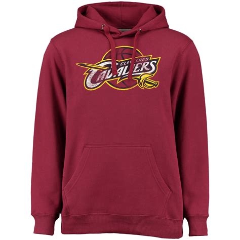 Cleveland Cavaliers Wine Distressed Hoodie
